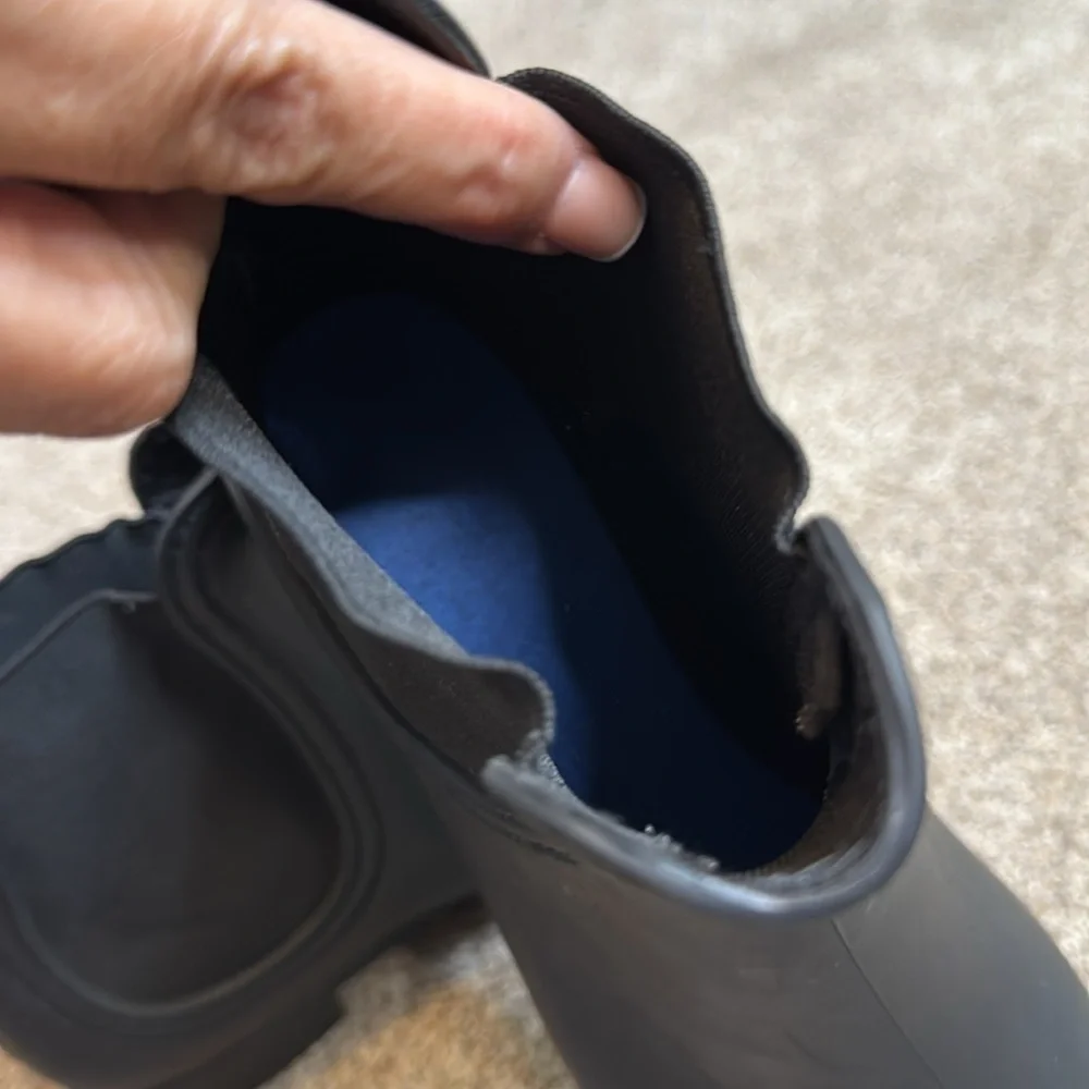 Jeffrey Campbell Forecast Waterproof Chelsea Rain Boots Black Size 8